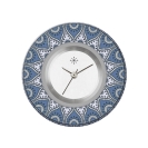 Deja vu Uhr, Schmuckscheiben, Print-Design, blau-t�rkis, L 8028