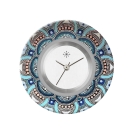 Deja vu watch, jewelry discs, Print-Design, blue-turquoise, L 8030