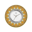 Deja vu Uhr, Schmuckscheiben, Print-Design, gr�n-gelb, L 8034