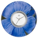 Deja vu Uhr, Schmuckscheiben, Print-Design, blau-trkis, L 86-2