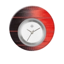 Deja vu Uhr, Schmuckscheiben, Print-Design, rot-orange, L 9001