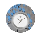 Deja vu Uhr, Schmuckscheiben, Print-Design, blau-trkis, L 9016