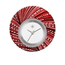 Deja vu watch, jewelry discs, Print-Design, red-orange, L 9023