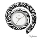 Deja vu watch, jewelry discs, Print-Design, black-grey-white, LF 4