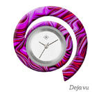 Deja vu watch, jewelry discs, Print-Design, purple-pink, LF 6
