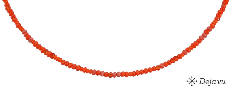 Deja vu Necklace, necklaces, red-orange, N 1002