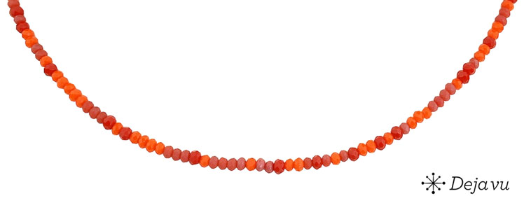 Deja vu Necklace, necklaces, red-orange, N 1003