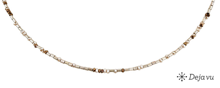 Deja vu Necklace, necklaces, brown-gold, N 1010