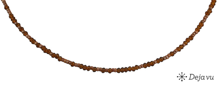 Deja vu Necklace, necklaces, brown-gold, N 1013