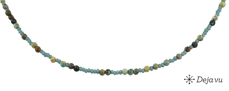 Deja vu Collier, Colliers, blau-t�rkis, N 1018