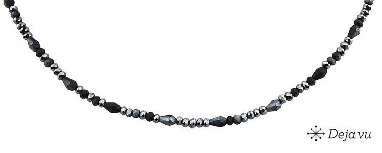 Deja vu Necklace, necklaces, black-grey-silver, N 136-3
