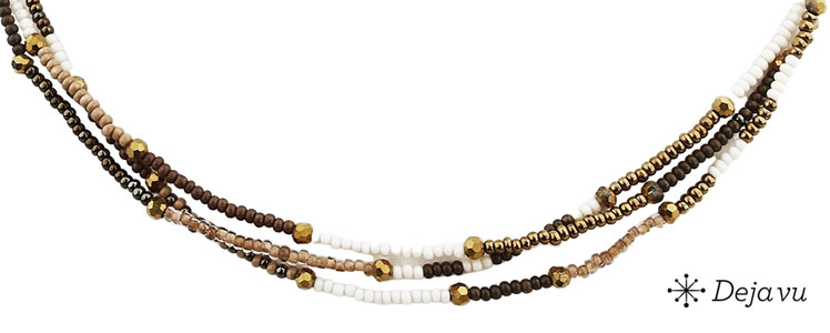 Deja vu Necklace, necklaces, brown-gold, N 154-3
