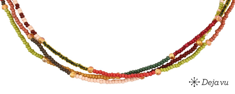 Deja vu Necklace, necklaces, red-orange, N 212-2