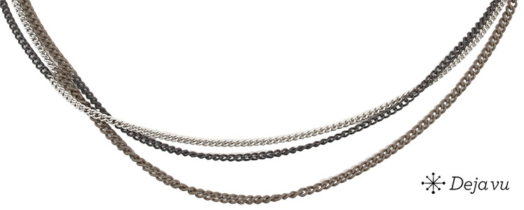 Deja vu Necklace, necklaces, black-grey-silver, N 230-1
