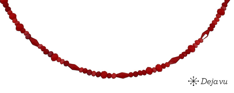 Deja vu Necklace, necklaces, red-orange, N 254-5