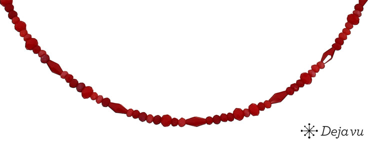 Deja vu Collier, Colliers, rot-orange, N 254-5