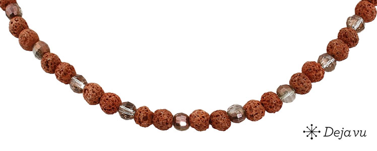 Deja vu Necklace, necklaces, red-orange, N 260-3