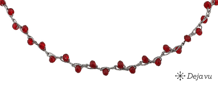 Deja vu Necklace, necklaces, red-orange, N 268-3, burgundy