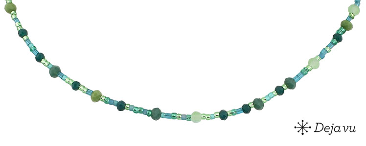 Deja vu Collier, Colliers, gr�n-gelb, N 314-1