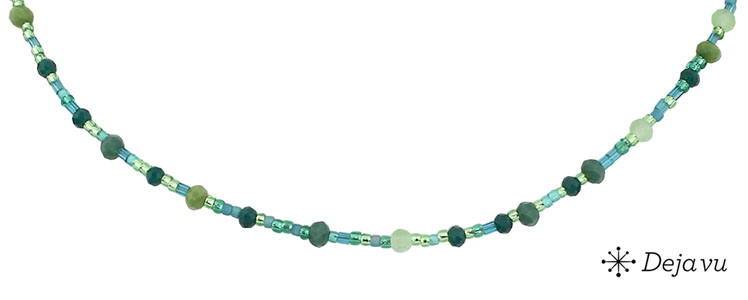 Deja vu Necklace, necklaces, green-yellow, N 314-1, jade-green