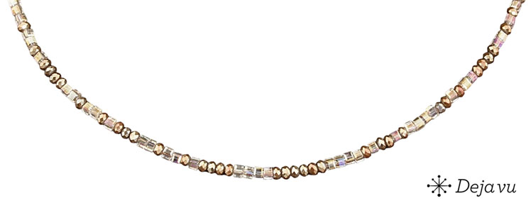 Deja vu Necklace, necklaces, brown-gold, N 334-3