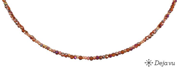 Deja vu Necklace, necklaces, red-orange, N 336-3