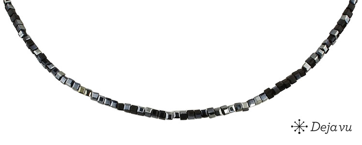 Deja vu Necklace, necklaces, black-grey-silver, N 346-4