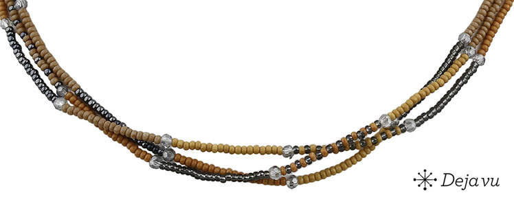 Deja vu Necklace, necklaces, brown-gold, N 392-3