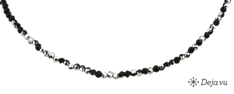 Deja vu Necklace, necklaces, black-grey-silver, N 418-1
