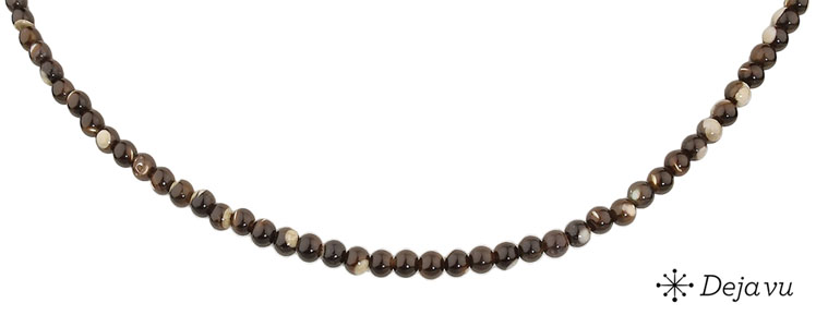 Deja vu Necklace, necklaces, brown-gold, N 422, maron