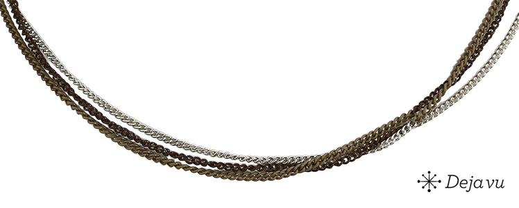 Deja vu Necklace, necklaces, brown-gold, N 430-3, maron
