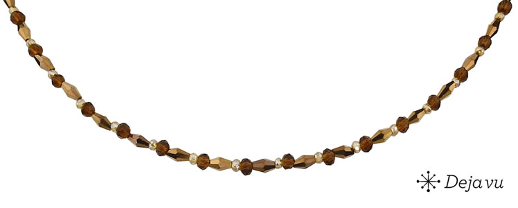 Deja vu Necklace, necklaces, brown-gold, N 432-3