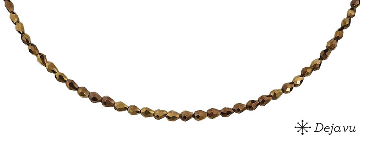 Deja vu Necklace, necklaces, brown-gold, N 444-2