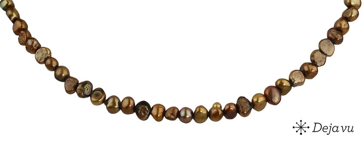 Deja vu Necklace, necklaces, brown-gold, N 458-1