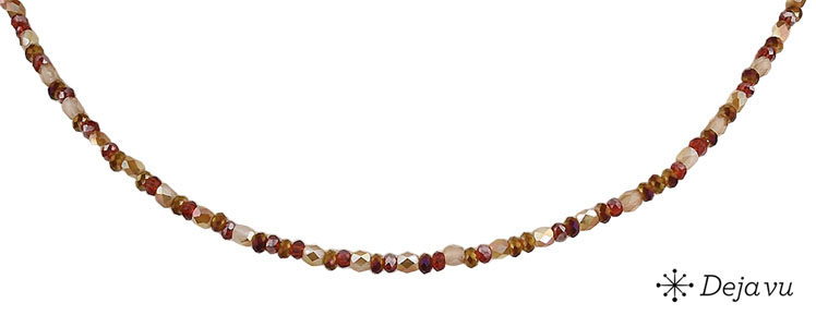 Deja vu Necklace, necklaces, red-orange, N 458-3