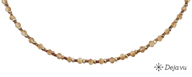 Deja vu Necklace, necklaces, brown-gold, N 466-2