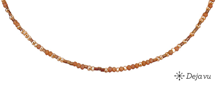 Deja vu Necklace, necklaces, red-orange, N 474-1