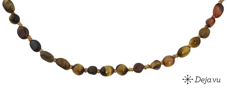 Deja vu Necklace, necklaces, brown-gold, N 482-6
