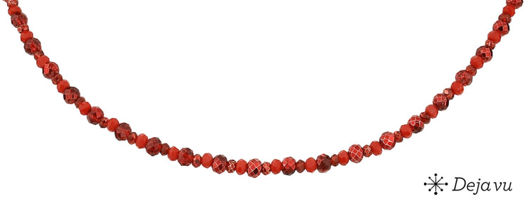 Deja vu Necklace, necklaces, red-orange, N 488-2