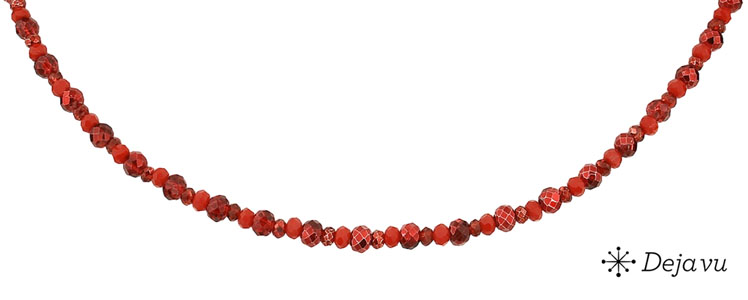 Deja vu Collier, Colliers, rot-orange, N 488-2