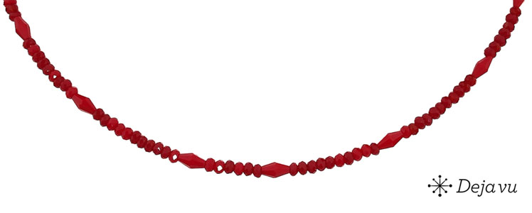 Deja vu Necklace, necklaces, red-orange, N 496-5