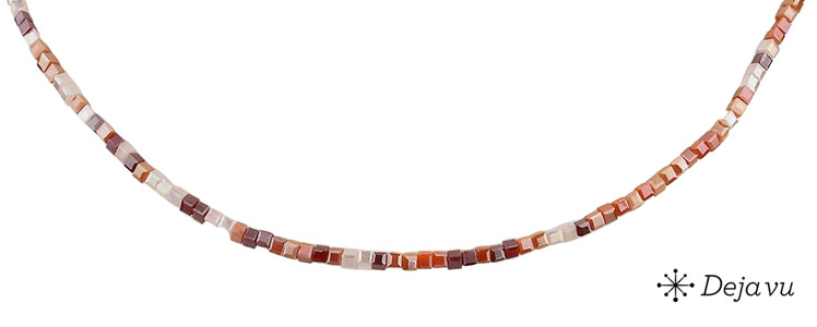 Deja vu Necklace, necklaces, red-orange, N 532-4