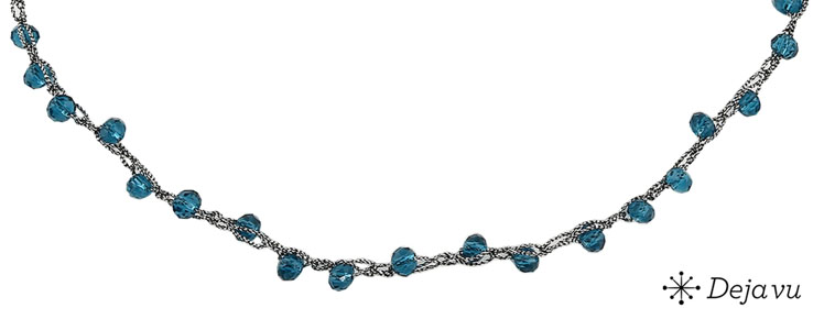 Deja vu Collier, Colliers, blau-t�rkis, N 562-3