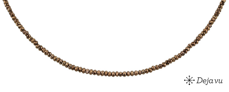 Deja vu Necklace, necklaces, brown-gold, N 570