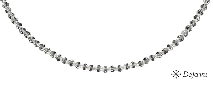 Deja vu Necklace, necklaces, black-grey-silver, N 602, transparent