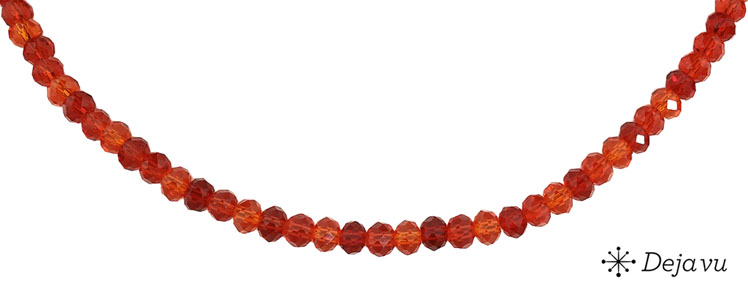 Deja vu Necklace, necklaces, red-orange, N 742, red