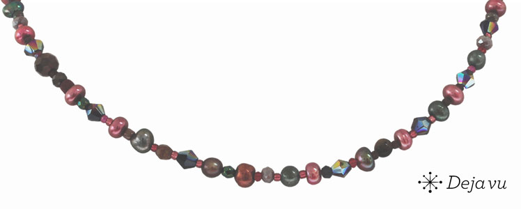 Deja vu Necklace, necklaces, purple-pink, N 831
