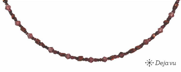 Deja vu Necklace, necklaces, brown-gold, N 837