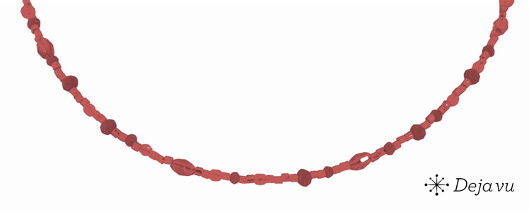 Deja vu Necklace, necklaces, red-orange, N 839