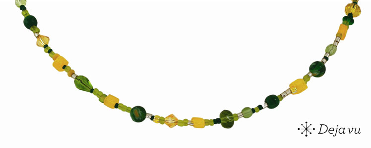 Deja vu Necklace, necklaces, green-yellow, N 840